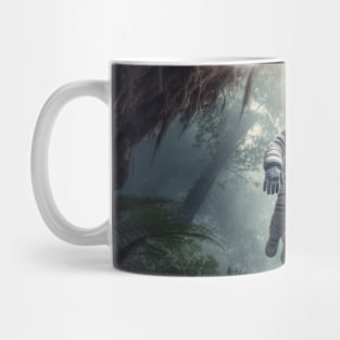 In the Misty Rainforest: An Astronaut's Serene Sojourn Mug